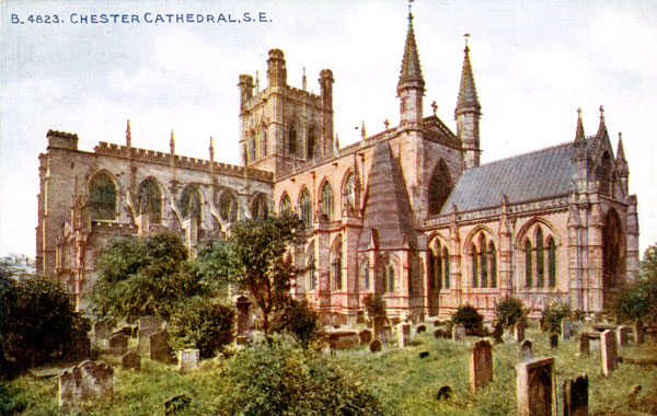 Chester Cathedral postcard, 1910s