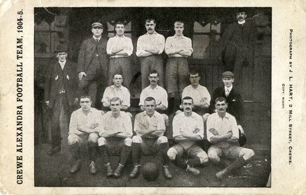 Crewe Alexandra Football Team for 1904-05. Photographer: J. L. Hart