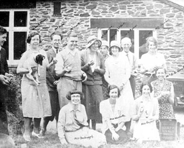Neston: Mrs Grenfell of Mostyn House School, with Friends 	