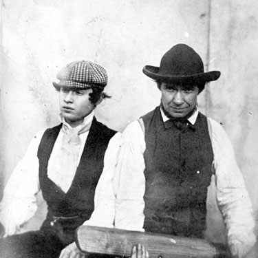 Wincham: Schoolboy cricketers, Mr Blades and Mr R Collins 	