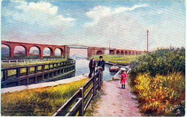 Northwich: Railway viaduct over the River Weaver