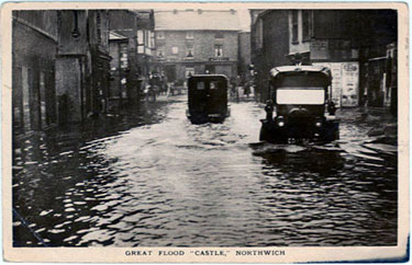 Northwich: Flooding on Castle Street