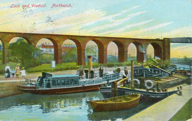 Northwich : Railway viaduct over the River Weaver
