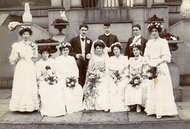 Place unknown: Unidentified wedding party