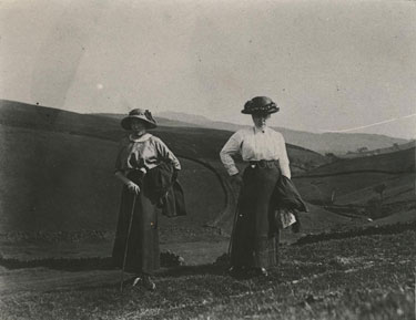 Unknown location: Ladies on a hilltop