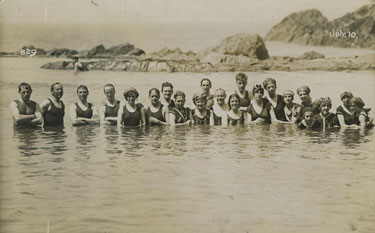 Unknown place: group of swimmers