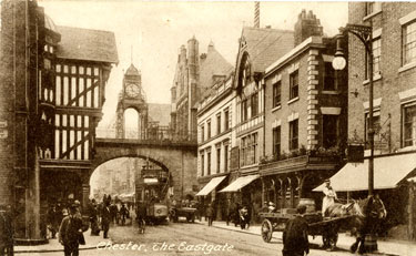 Chester: Eastgate Street and Clock