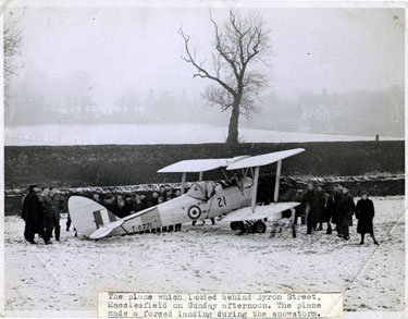Macclesfield: Emergency landing