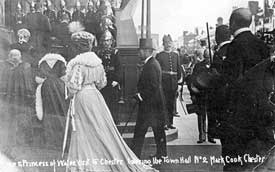 Chester: Town Hall, Prince and Princess of Wales