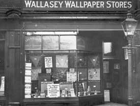 Wallasey: R. J. Rogers and Son Wallpaper shop