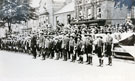 View: FD01015 Frodsham: Scouts and Cubs in Main Street.     