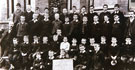 View: FD01194 Frodsham: Frodsham Endowed Boys School.  Group of students