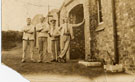 View: FD01211 Frodsham: Soldiers (four) outside Auxillary Hospital, Bellmonte.  01/08/1916