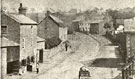 View: FD02088 Frodsham: Upper Church Street, from Railway Bridge.  Church Street in 1852.
