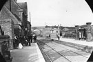 View: FD02147 Frodsham: Frodsham Station.  With waiting passengers. 