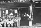 View: FD02456 Frodsham: Main Street, Rodgers' Grocery Shop.