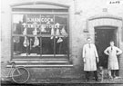 View: FD02459 Frodsham: S. Hancock, Family Butchers Shop, Church Street.c.1930 