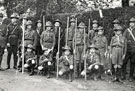 View: FD02570 Frodsham: Group of Boy Scouts with Scout staffs.