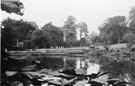 View: FD02640 Frodsham: Pond and Bridge, Castle Park Gardens.
