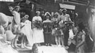 View: FD02676 Frodsham: Frodsham Marsh Carnival 1924.  Group outside Town Hall.