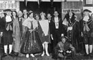 View: FD02678 Frodsham: Frodsham Marsh Carnival 1924, King, Queen and court jester