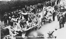 View: FD02689 Frodsham: Frodsham Marsh Carnival 1925.  Decorated vehicles - Church Street.