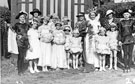 View: FD02700 Frodsham: Frodsham Marsh Carnival 1935.  Queen of Beauty and group.