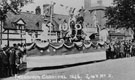 View: FD02703 Frodsham: Frodsham Marsh Carnival 1925.  Good Ship Carnival in Main Street.