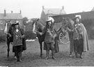 View: FD02712a Frodsham: Frodsham Marsh Carnival. Three Musketeers Horse riders, St. Laurence House