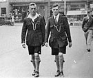 View: FD02818 Frodsham: Frodsham Marsh Scouts.  Left to right, Cec Bate and Ted Birtles.