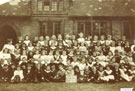 View: FD02859 Frodsham: Five Crosses Infants School.  Group of children 1909.