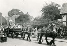 View: FD02907 Frodsham: Horse lorry in School Lane.  1920's With Sunday School Children.