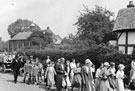 View: FD02911 Frodsham: Procession of Sunday School Children. 1920's  In School Lane.