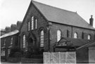 View: FD02972 Frodsham: Bourne Methodist Chapel, and Illidges builders yard.