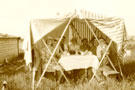 View: FD03131 Frodsham: Group inside Tent, unknown place.