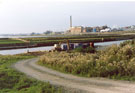 View: FD03402 Frodsham: Weston Point from Manchester Ship Canal.  01/08/1991