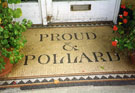 View: FD03413 Frodsham: Doorstep mosaic PROUD and POLLARD Pollards shop