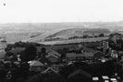 View: FD03513 Frodsham: Panorama from Fire Station Tower. Motorway M56 Viaduct