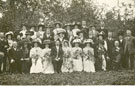 View: FD03545 Frodsham: Tom Turner's Wedding, his wife Lizzie.  Percy Jones behind bride.