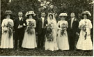 View: FD03546 Frodsham: Tom Turner's Wedding, his wife Lizzie.  Percy Jones second from right