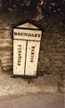 View: FD03585 Frodsham: Boundary Marker. Edge of pre-turnpike road found at Youd's Cottage. 