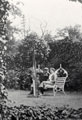 View: FD03596 Frodsham: Unknown people in garden of Old Hall. 