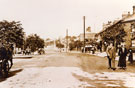 View: FD03637 Frodsham: View in Main Street looking up High Street. C.1900. 