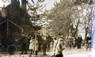 View: FD03816 Helsby: Workers leaving BICC.  Helsby Cable Works at noon, c.1910.