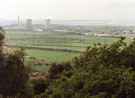 View: FD03845 Frodsham: Ince Power Station now demolished and Shell Star from Helsby Crag 1996. 