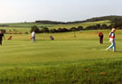 View: FD03851 Frodsham: Frodsham Golf Course with Golfers 13/6/1993