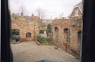 View: FD03862 Frodsham: Trinity Church Courtyard at closure of Church 1999.  High Street