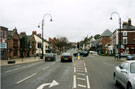 View: FD04290 Frodsham: View from Main Street traffic lights up High Street looking towards Rock. 