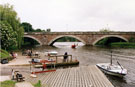 View: FD04339 Frodsham: Stone Bridge over the River Weaver, built 1852.  