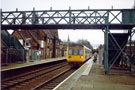 View: FD04433 Frodsham: Frodsham Station with Chester Train [DMU]. 